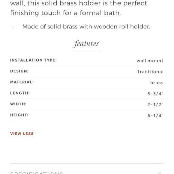 Amazing Hardware Victorian SOLID BRASS TOILET PAPER HOLDER. - Picture 2 of 5